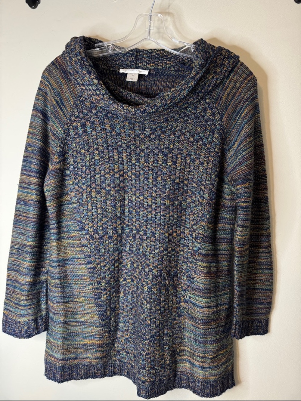 Christopher & Banks Multicolor Cowl Neck Sweater - M